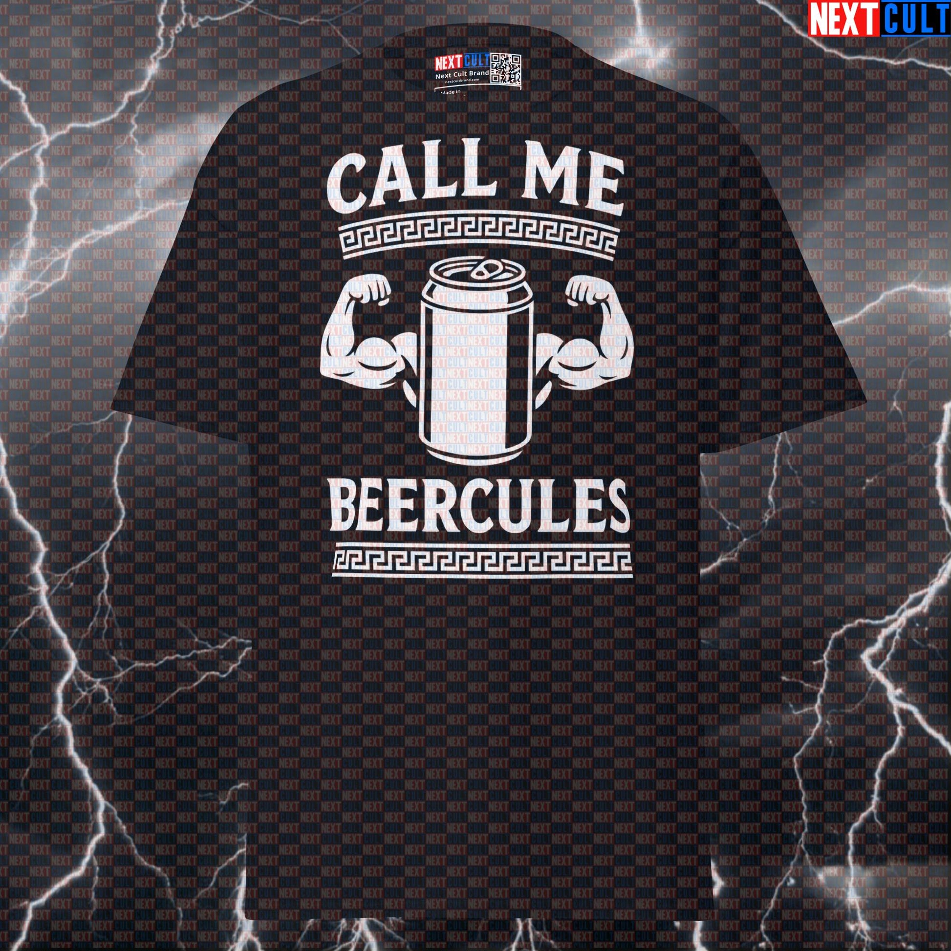 Call Me Beercules Funny Gym T-Shirt | Greek Mythology Workout Tee & Pump Cover Ancient Greece Beer Bodybuilding Fitness Gym Pump Cover Workout Next Cult Brand