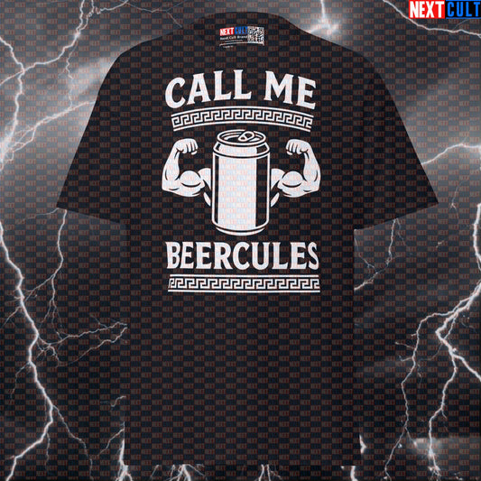 Call Me Beercules Funny Gym T-Shirt | Greek Mythology Workout Tee & Pump Cover Ancient Greece Beer Bodybuilding Fitness Gym Pump Cover Workout Next Cult Brand