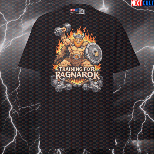 Training for Ragnarok Funny Gym Shirt | Viking Gym Workout Tee Pump Cover Bodybuilding Fitness Gym Pump Cover Vikings Workout Next Cult Brand