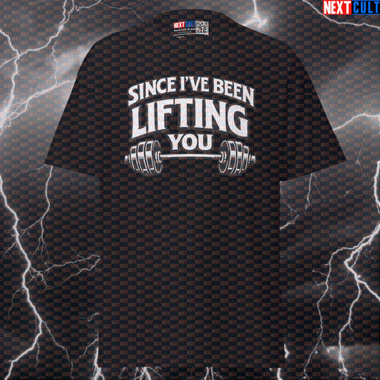 Since I've Been Lifting You Funny Gym T-Shirt | Led Zeppelin Barbell Meme Pump Cover Tee T-shirts Bodybuilding Fitness Gym Led Zeppelin Powerlifting Pump Cover Rock Music Workout Next Cult Brand