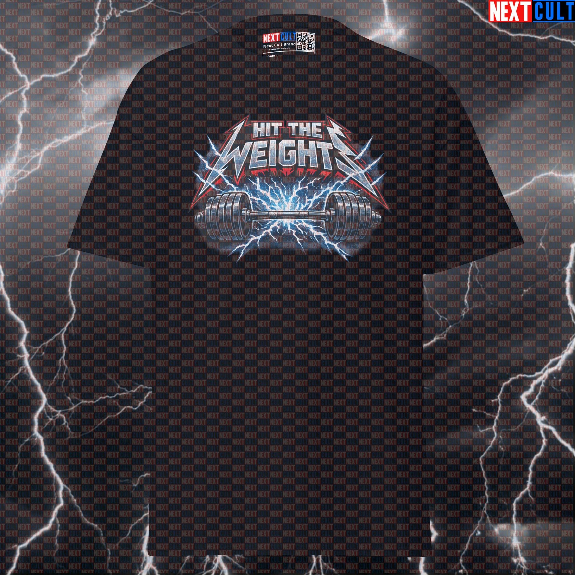 Hit The Weights Metallica Heavy Metal Funny Gym T-Shirt — Rock Music Workout Graphic Tee for Bodybuilding & Powerlifting Lifters T-shirts Bodybuilding Fitness Gym Metallica Powerlifting Pump Cover Rock Music Workout Next Cult Brand