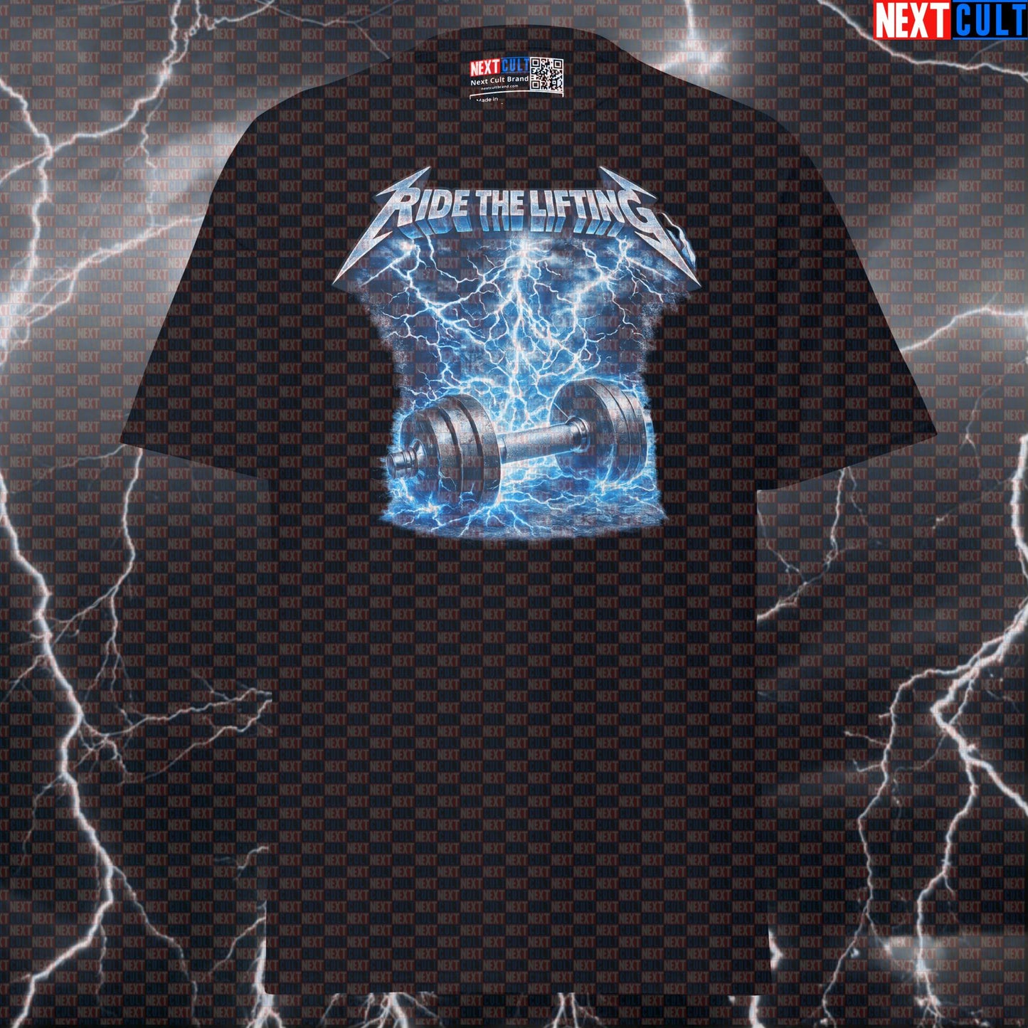 Ride The Lifting Funny Gym T-Shirt Ride The Lightning Metallica Heavy Metal Workout Tee Lifting Meme Shirt Bodybuilding Gym Metallica Powerlifting Pump Cover Rock Music Workout Next Cult Brand