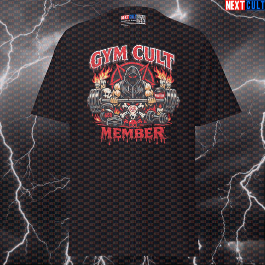 Gym Cult Member Funny Gym T-Shirt Occult Lifting Meme Graphic Tee – Bodybuilding Powerlifting Workout Shirt Pump Cover T-shirts Next Cult Brand