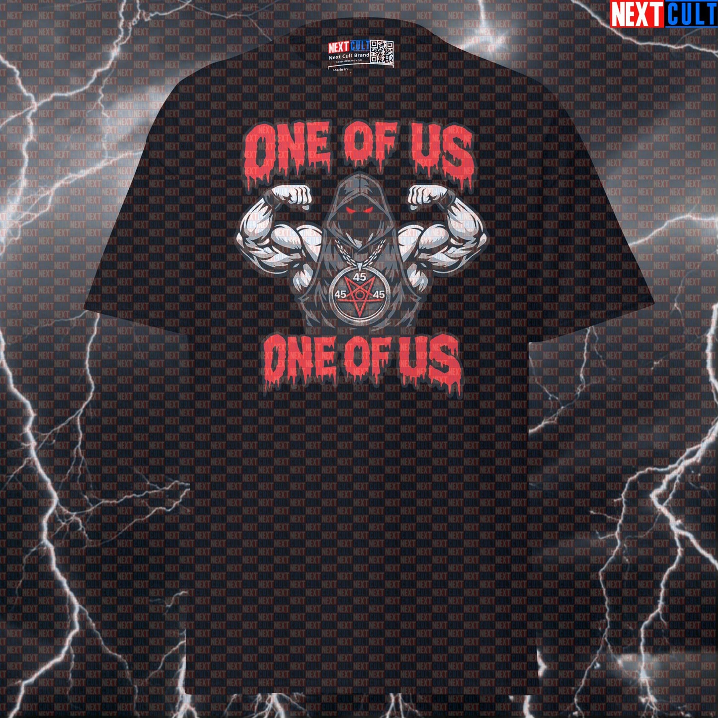 One of Us One of Us Gym Cult Member Funny Gym T-Shirt Meme Graphic Tee Bodybuilding Powerlifting Workout Shirt T-shirts Next Cult Brand