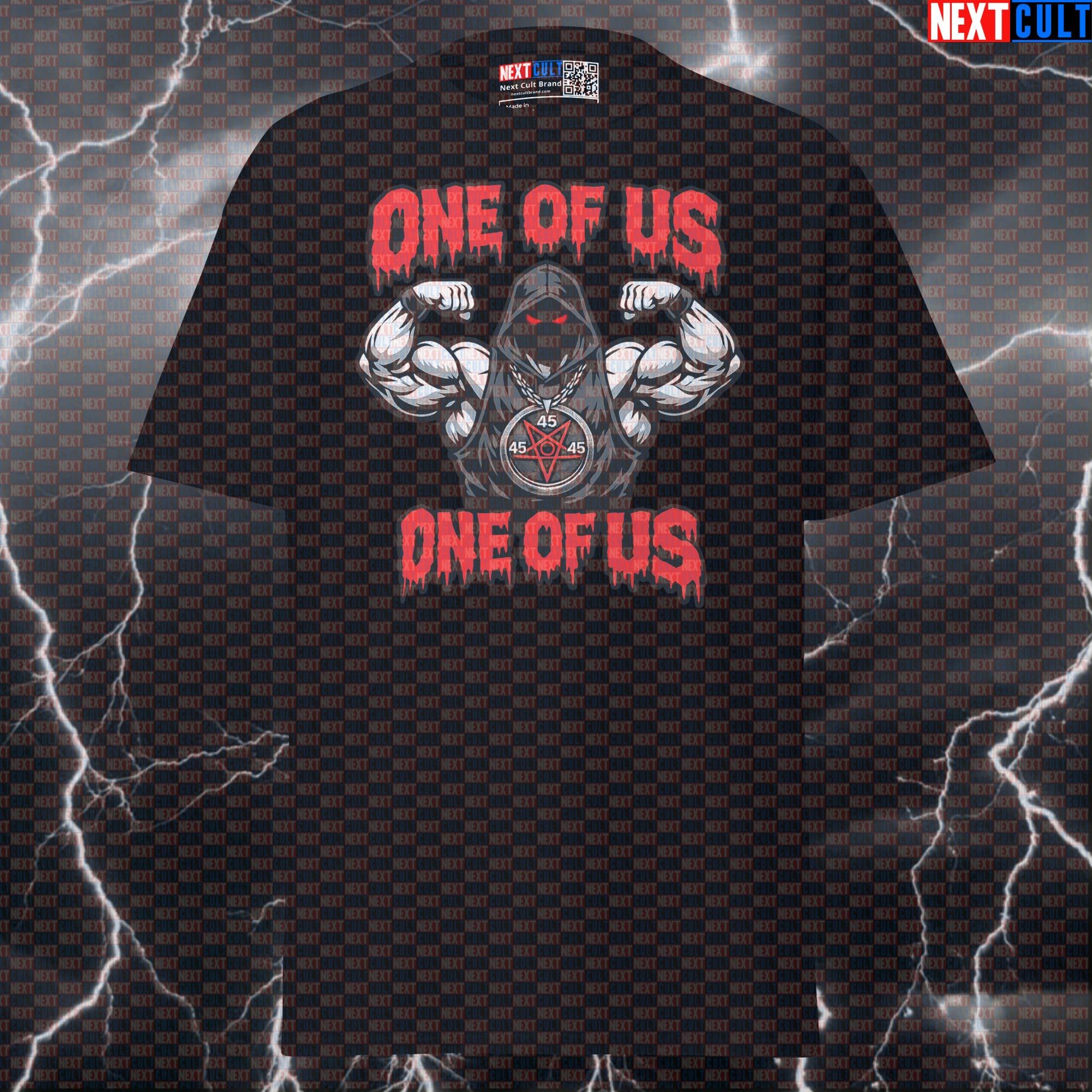 One of Us One of Us Gym Cult Member Funny Gym T-Shirt Meme Graphic Tee Bodybuilding Powerlifting Workout Shirt T-shirts Next Cult Brand