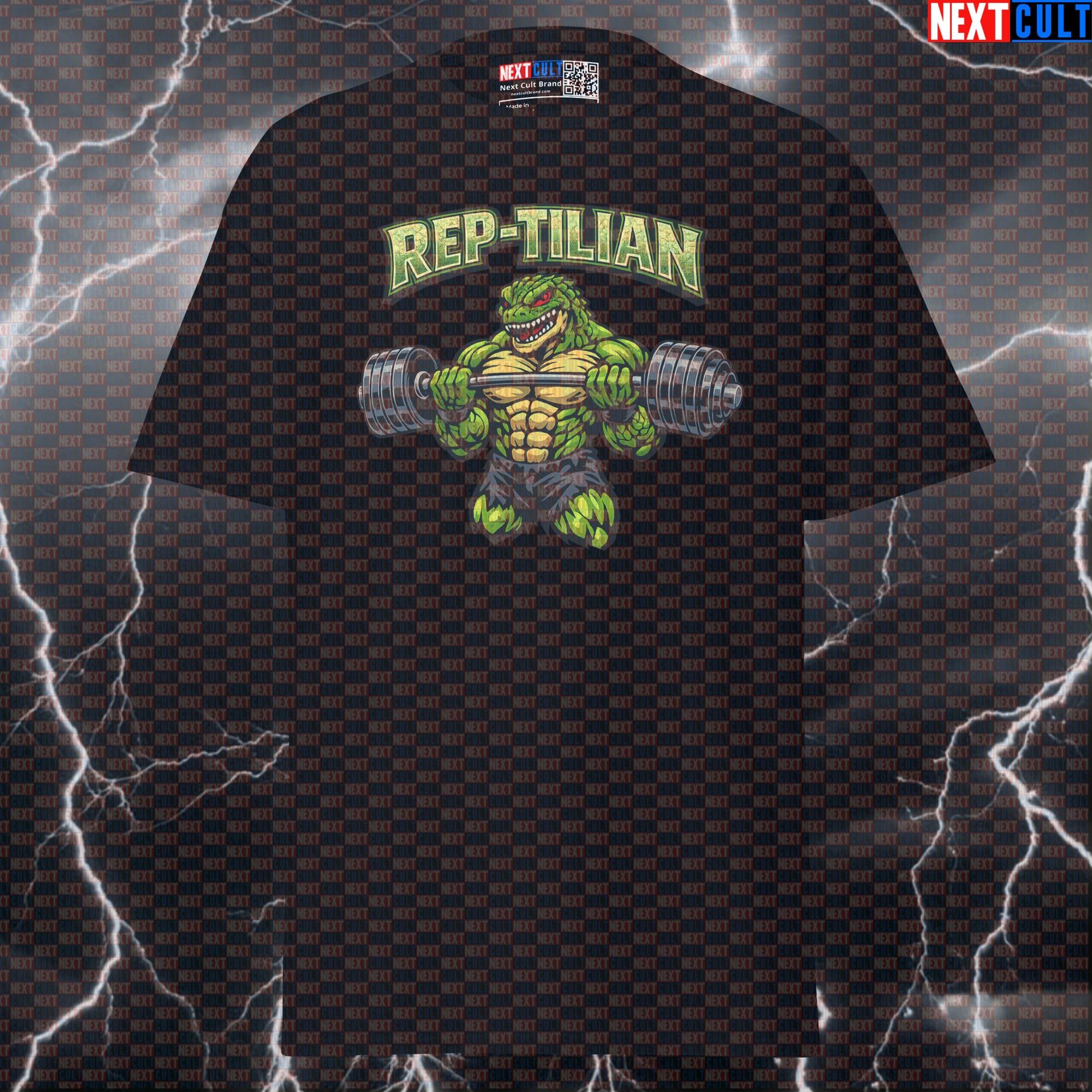 Rep-Tilian Funny Gym T-Shirt Reptile Reptilian Lifting Meme Graphic Tee Bodybuilding Powerlifting Workout Shirt T-shirts Next Cult Brand
