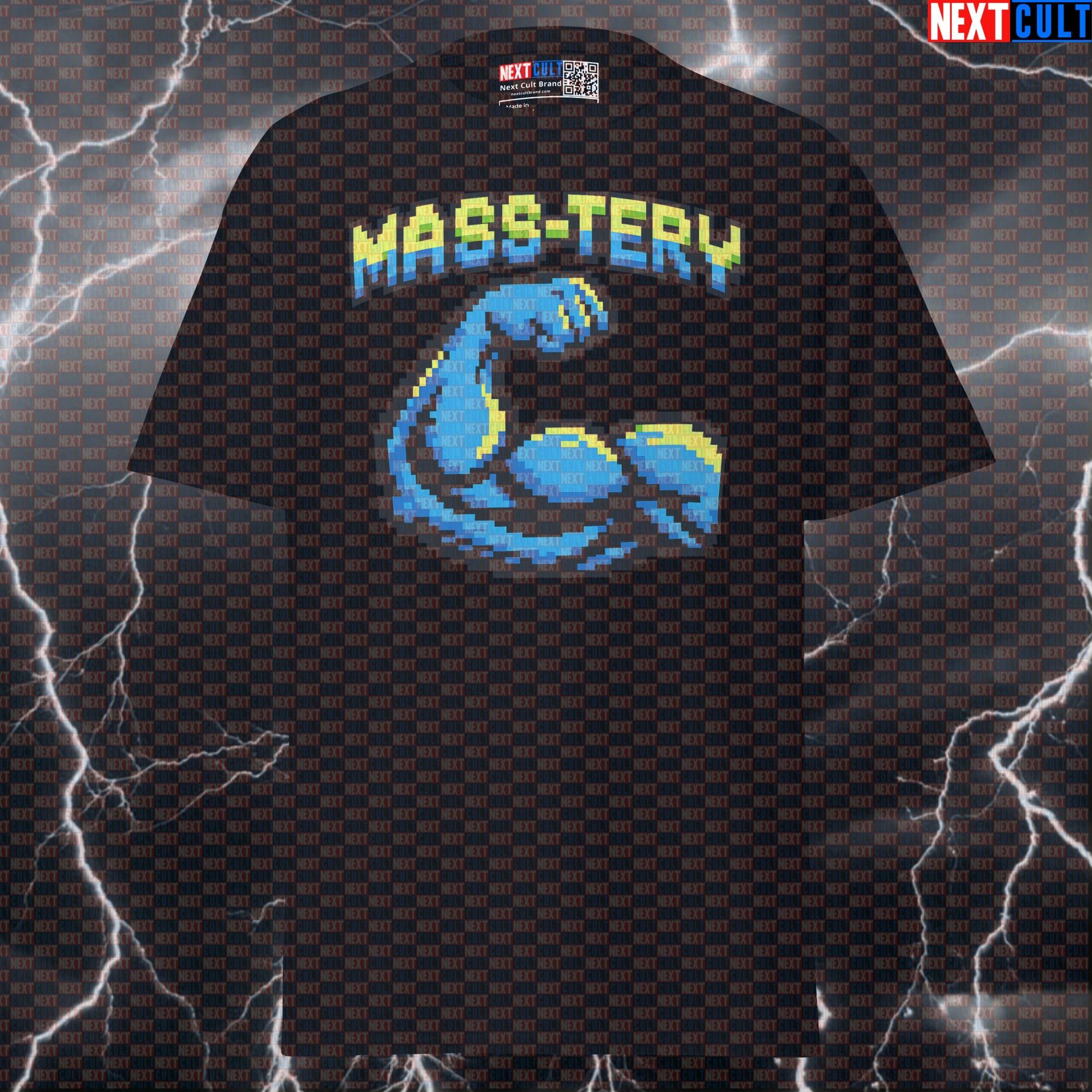 Mass-Tery Massive Gamer Funny Gym T-Shirt Gym Nerd Gaming Meme Graphic Tee Bodybuilding Powerlifting Workout Shirt Bodybuilding Fitness Gym Pump Cover Video Games Workout Next Cult Brand
