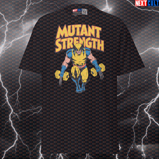 Mutant Strength Wolverine X-Men Funny Gym T-Shirt Bodybuilding Powerlifting Workout Tee Graphic Gym Shirt Fitness Meme T-shirts Next Cult Brand