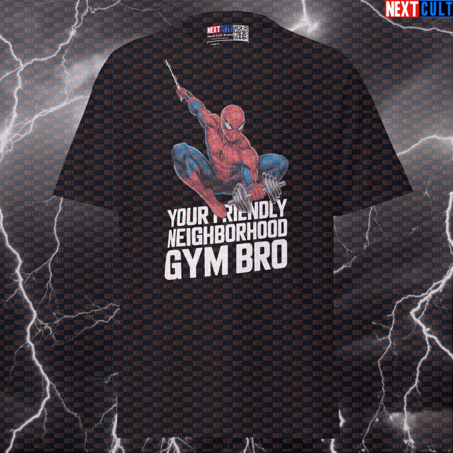Your Friendly Neighborhood Gymbro Spider-Man Funny Gym T-Shirt Workout Tee Graphic Gym Shirt Bodybuilding Powerlifting Fitness Meme T-shirts Next Cult Brand