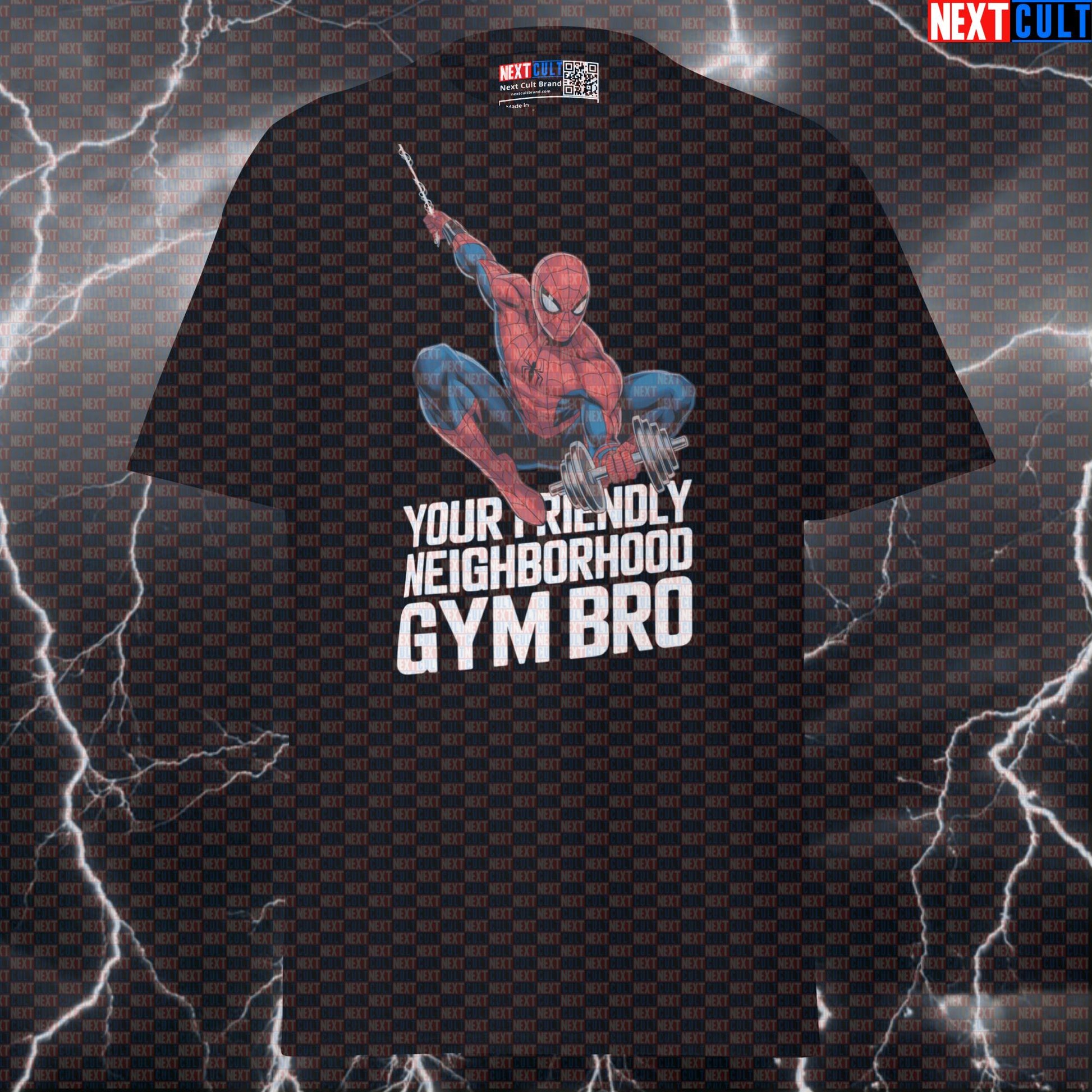 Your Friendly Neighborhood Gymbro Spider-Man Funny Gym T-Shirt Workout Tee Graphic Gym Shirt Bodybuilding Powerlifting Fitness Meme T-shirts Next Cult Brand