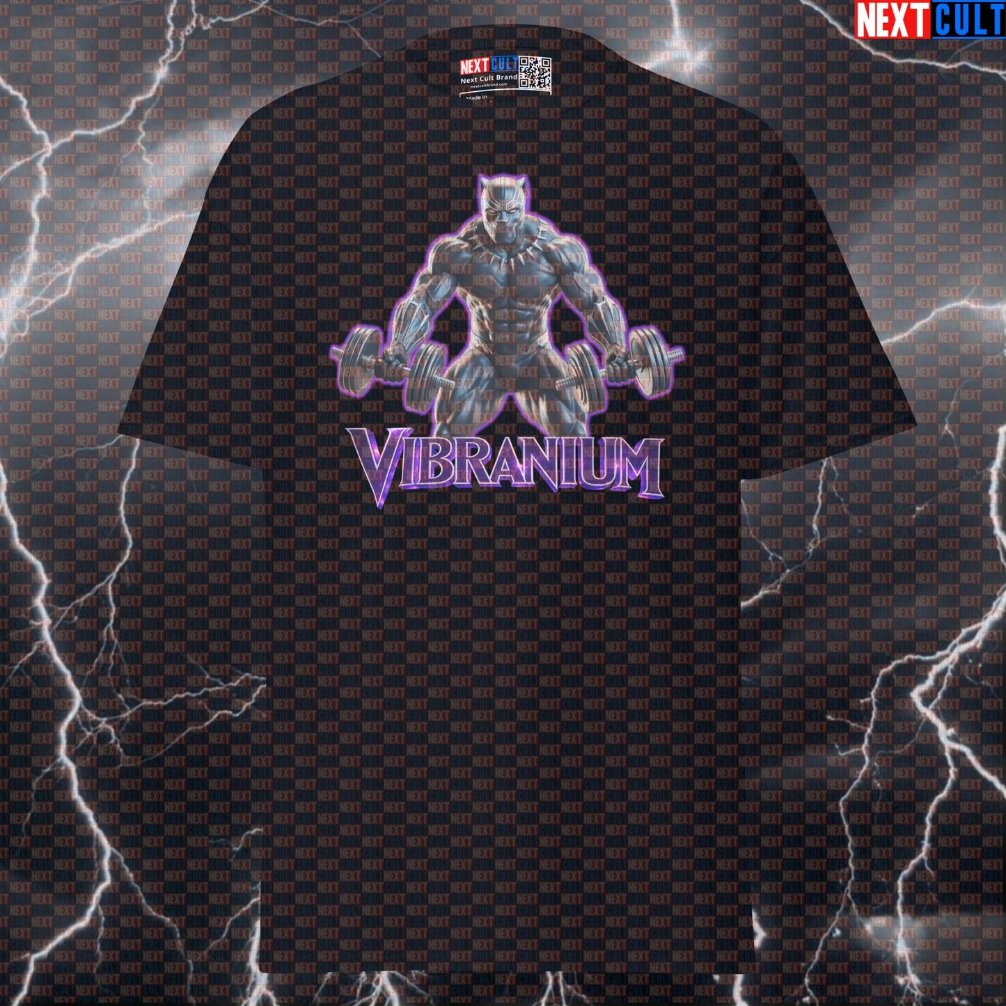 Vibranium Black Panther Funny Gym T-Shirt Workout Tee Graphic Gym Shirt Bodybuilding Powerlifting Fitness Meme T-shirts Next Cult Brand