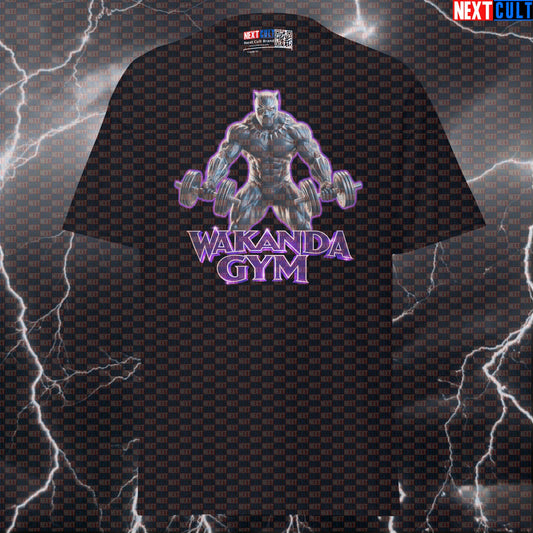 Wakanda Gym Black Panther Funny Gym T-Shirt Workout Tee Graphic Gym Shirt Bodybuilding Powerlifting Fitness Meme T-shirts Next Cult Brand