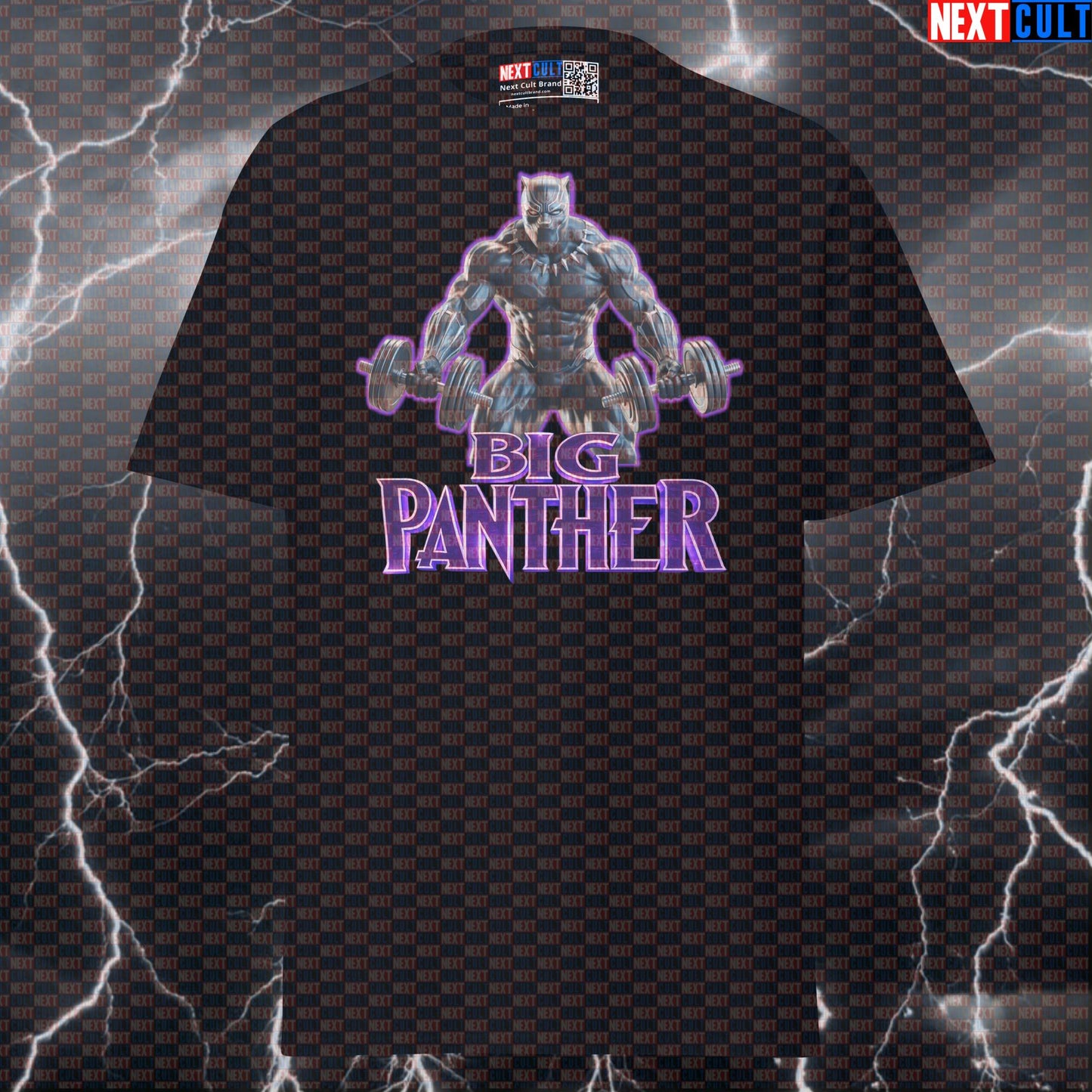 Big Panther Black Panther Funny Gym T-Shirt Workout Tee Graphic Gym Shirt Bodybuilding Powerlifting Fitness Meme T-shirts Next Cult Brand