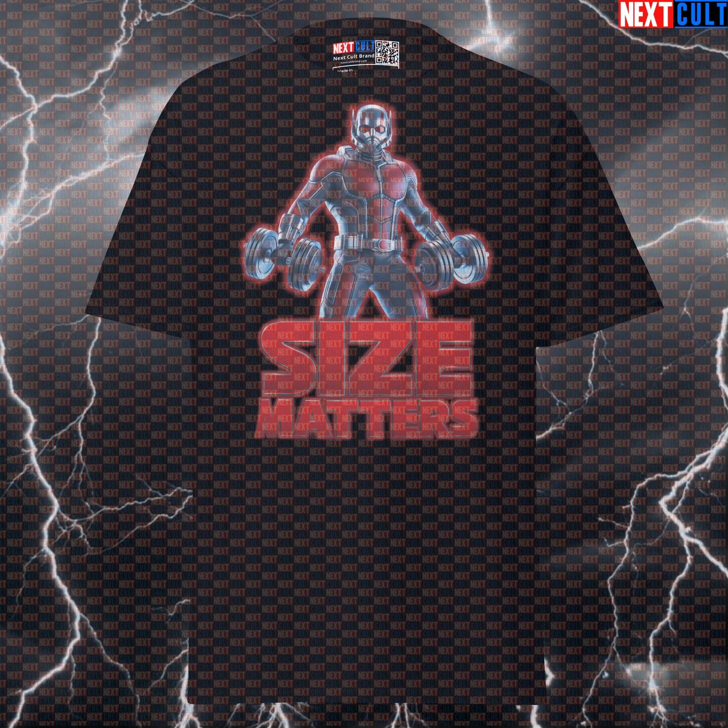 Size Matters Funny Gym T-Shirt Ant-Man Workout Tee Graphic Gym Shirt Fitness Pump Cover Muscle Humor T-shirts Next Cult Brand