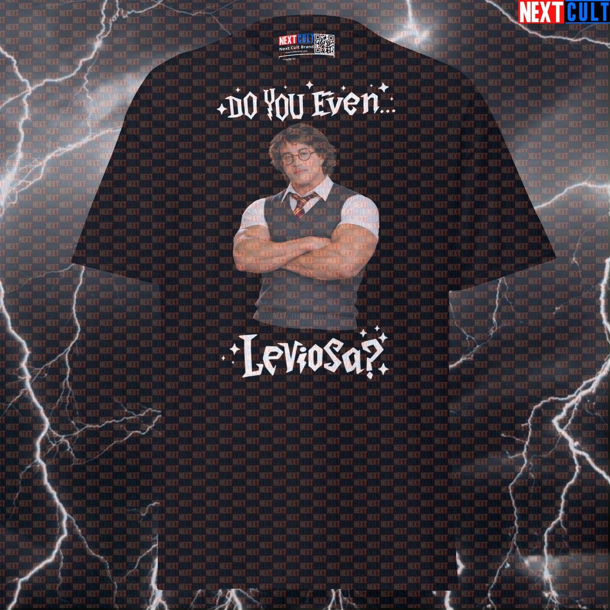Do You Even Leviosa Funny Gym T-Shirt Rocky Potter Harry Potter Sylvester Stallone Workout Tee Graphic Gym Shirt T-shirts Next Cult Brand