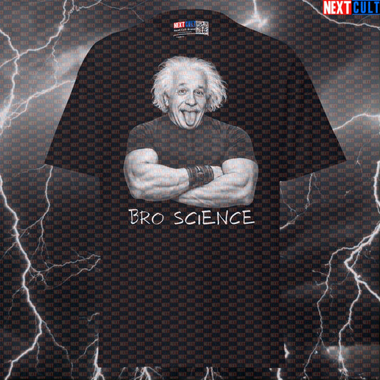 Bro Science Funny Gym T-Shirt Albert Einstein Science Based Lifting Workout Tee Graphic Gym Shirt T-shirts Next Cult Brand