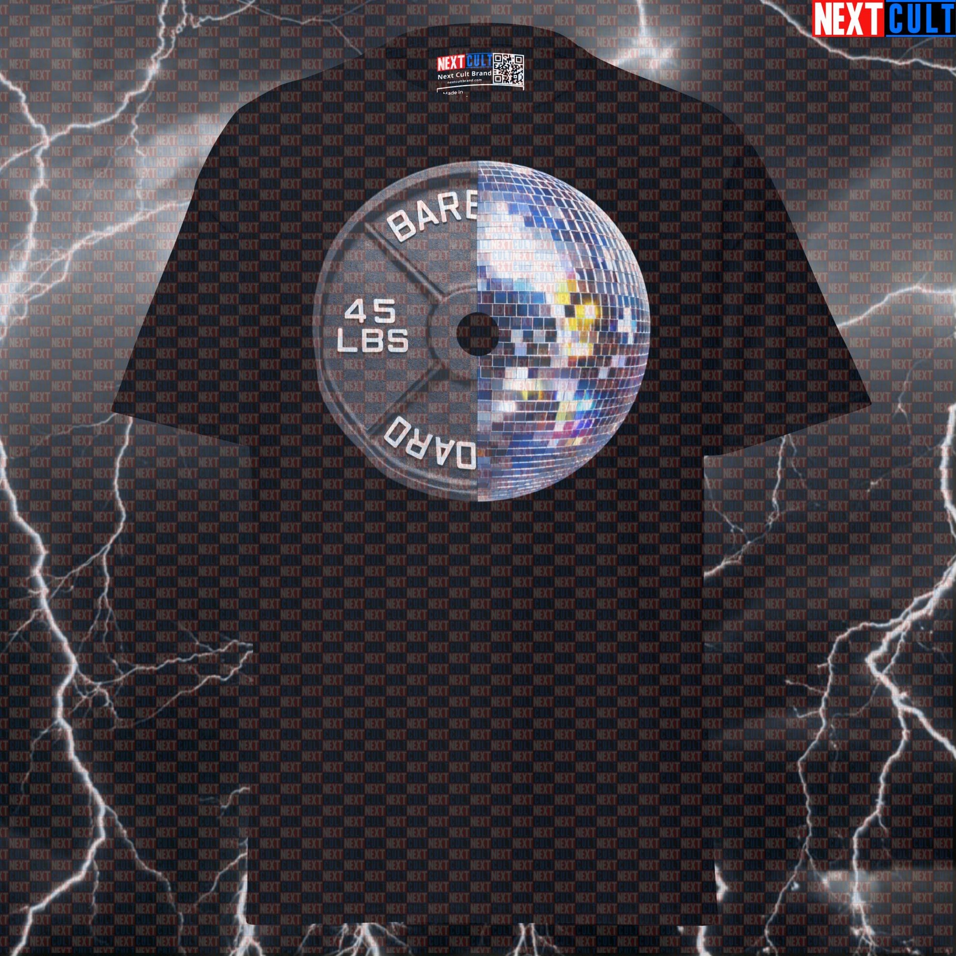 Disco Weight Plate Funny Gym T-Shirt 45LB Plate Disco & Weights Party Workout Tee Graphic Gym Shirt T-shirts Next Cult Brand