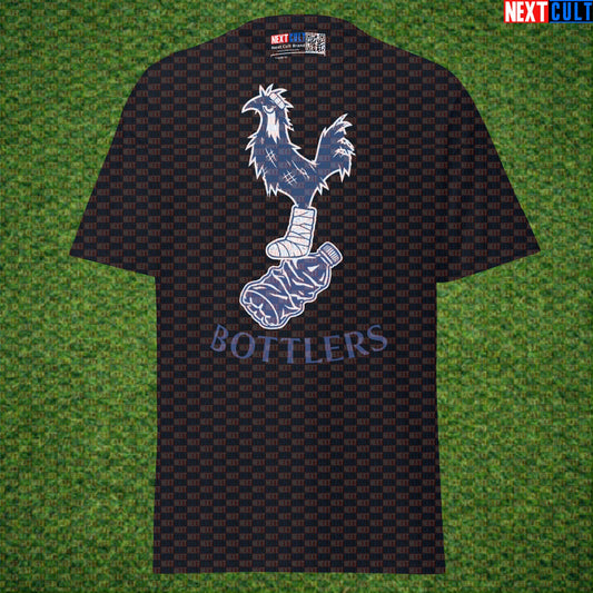 Bottlers FC Tottenham Hotspur Parody T-Shirt, Funny Spursy Football Graphic Tee for North London Banter Black T-shirts Next Cult Brand