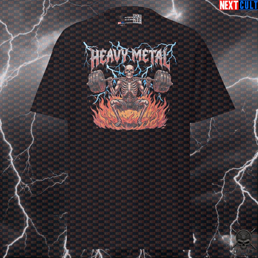 Heavy Metal Skeleton Squat T-Shirt for Powerlifters, Bodybuilders and Leg Day Lifters T-shirts Next Cult Brand