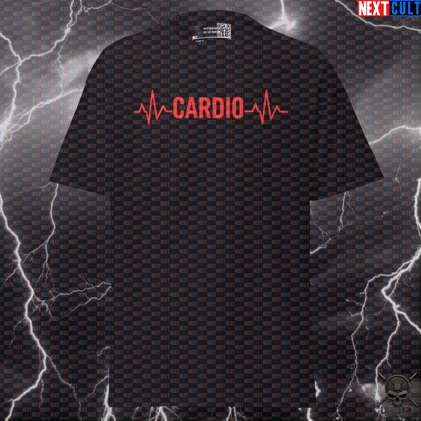Cardio Heartbeat T-Shirt for Runners, Cyclists and Cardio Training Fitness Fans T-shirts Next Cult Brand