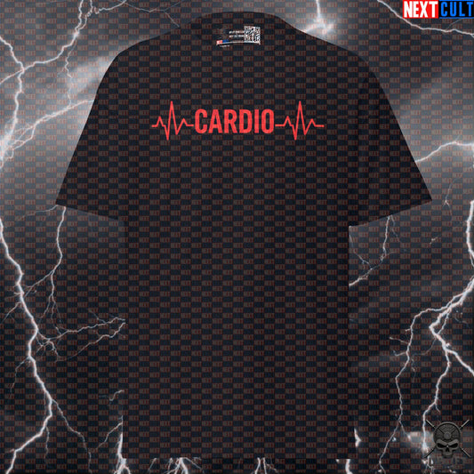 Cardio Heartbeat T-Shirt for Runners, Cyclists and Cardio Training Fitness Fans T-shirts Next Cult Brand