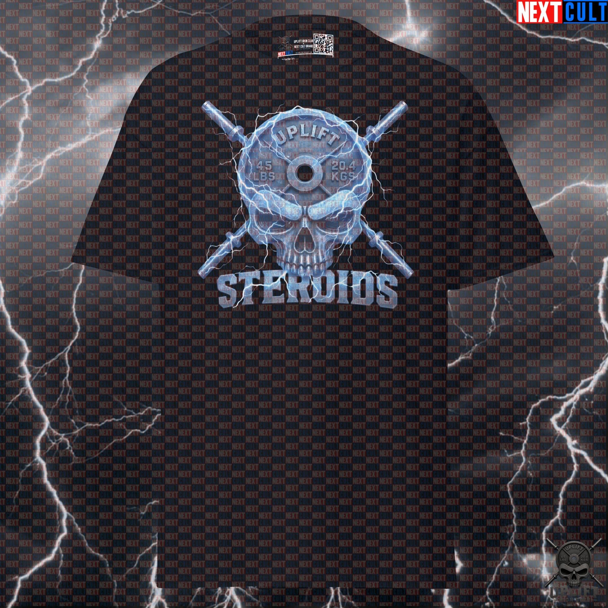 Steroids Skull Gym T-Shirt for Enhanced Bodybuilding Fans, Not Natty Lifting Pump Cover T-shirts Next Cult Brand