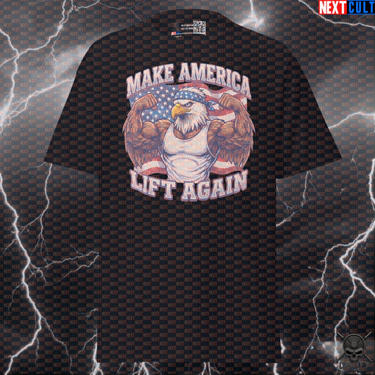 Patriotic Eagle T-Shirt Make America Lift Again Gym Shirt for USA Lifters T-shirts Next Cult Brand