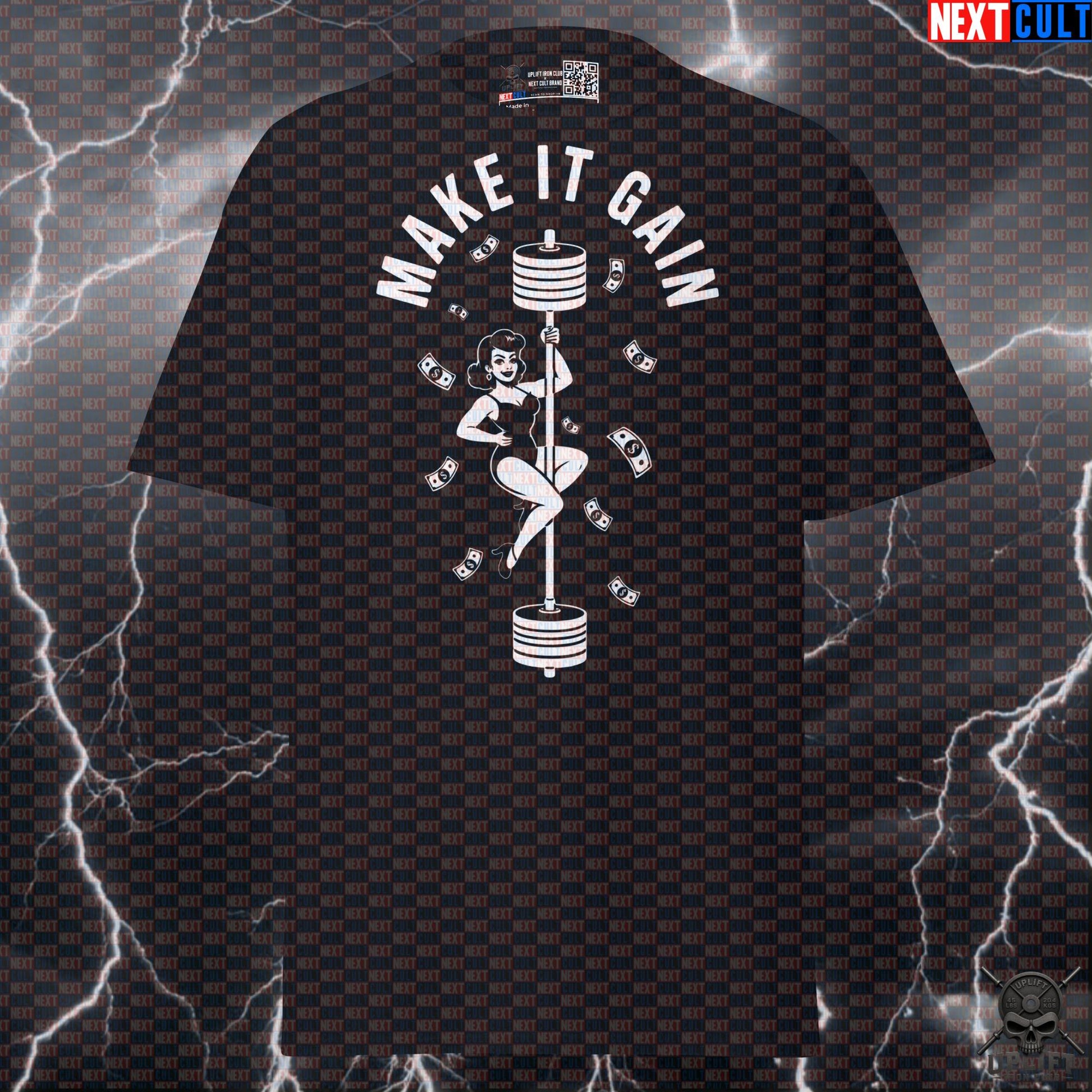 Funny Gym Shirt for Men - Make It Gain Pump Cover T-Shirt - Gymbro Workout Tee for Lifters & Bodybuilding Meme Fans T-shirts Next Cult Brand