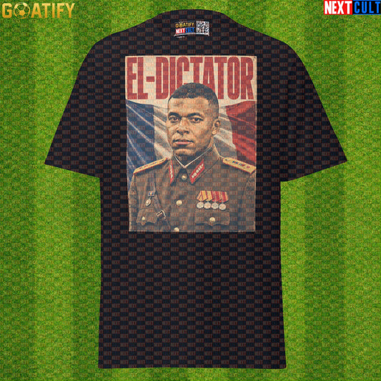 Kylian Mbappe T-Shirt – El Dictator Vintage Football Poster Graphic Tee for France Fans Black T-shirts Next Cult Brand