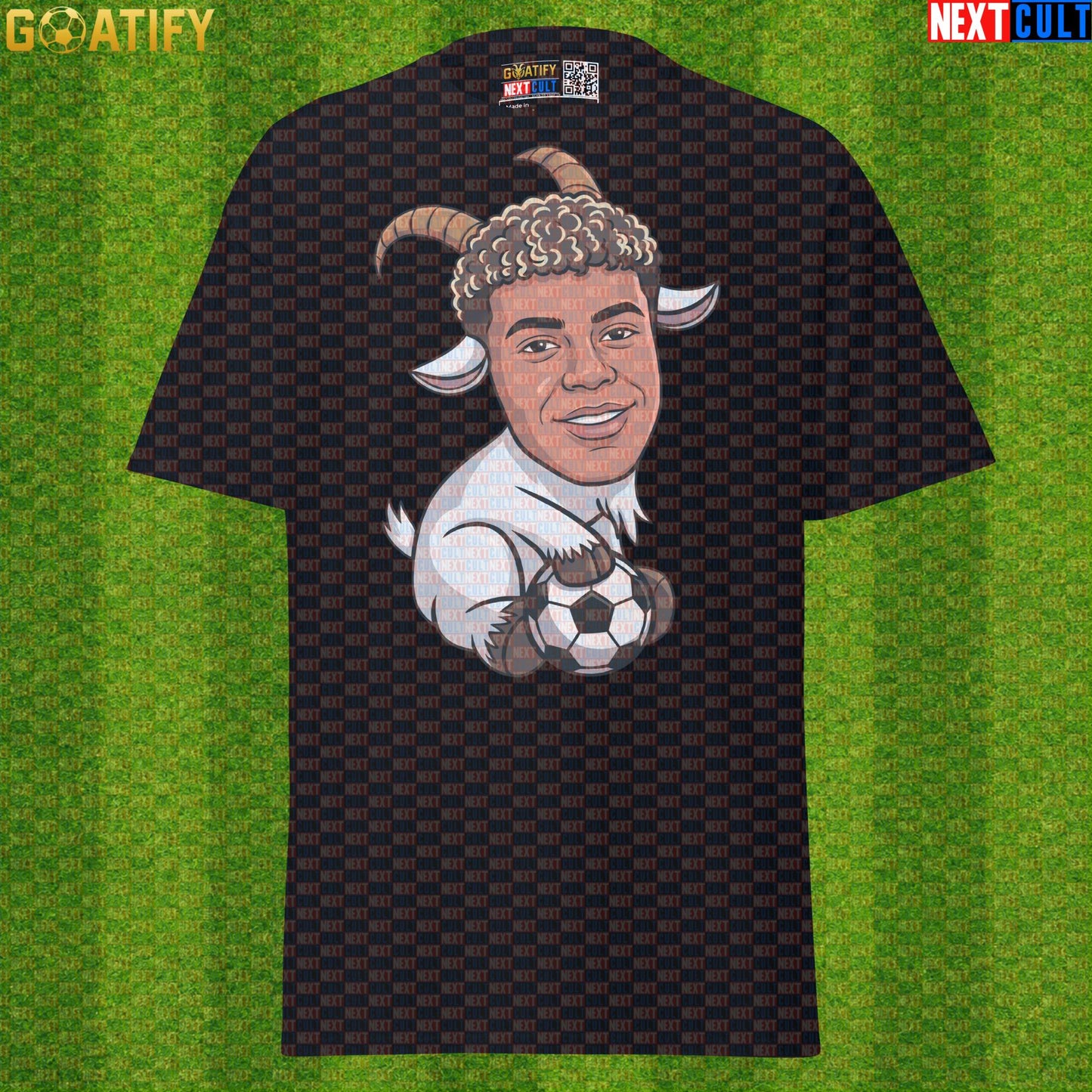 Lamine Yamal T-Shirt – Baby GOAT Soccer Graphic Tee for Spain Fans and Match Days Black Next Cult Brand
