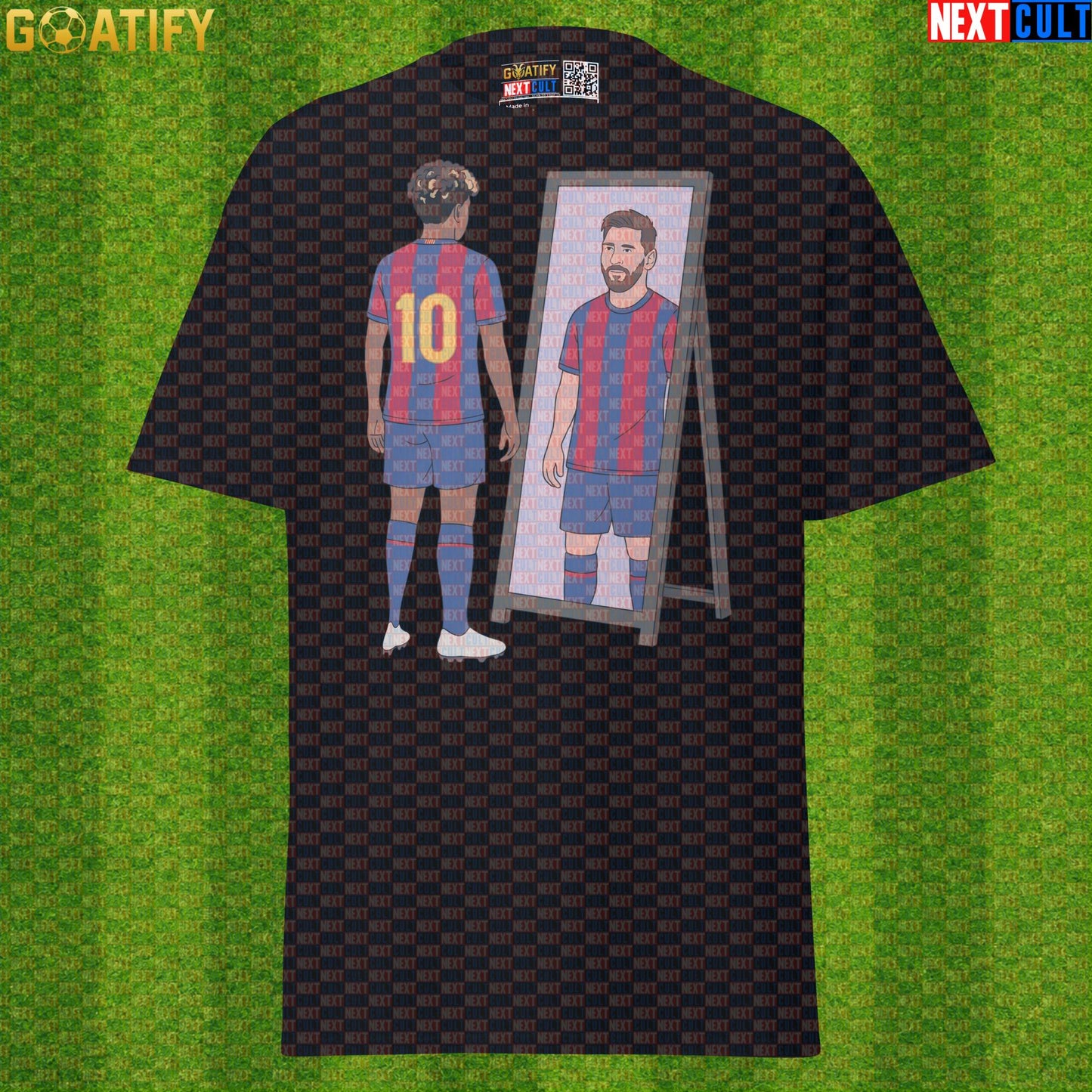 Lamine Yamal T-Shirt – Future Messi Mirror Meme Graphic Tee for Barcelona Football Fans Black Next Cult Brand