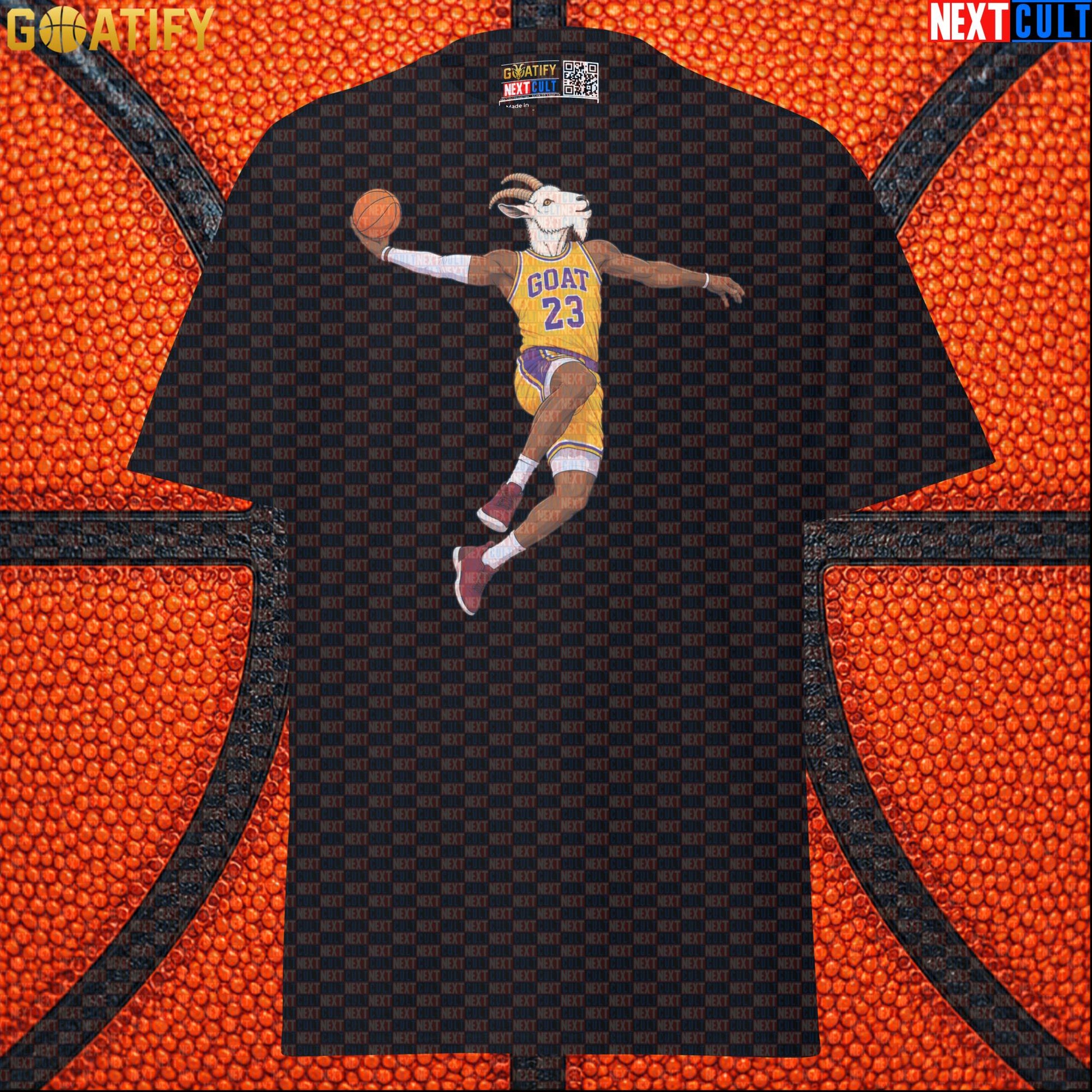 LeBron James T-Shirt – Lakers Dunking GOAT Graphic Tee Gift for NBA Fans and Hoop Players |  | ["Basketball", "LeBron James", "Los Angeles Lakers", "NBA"]