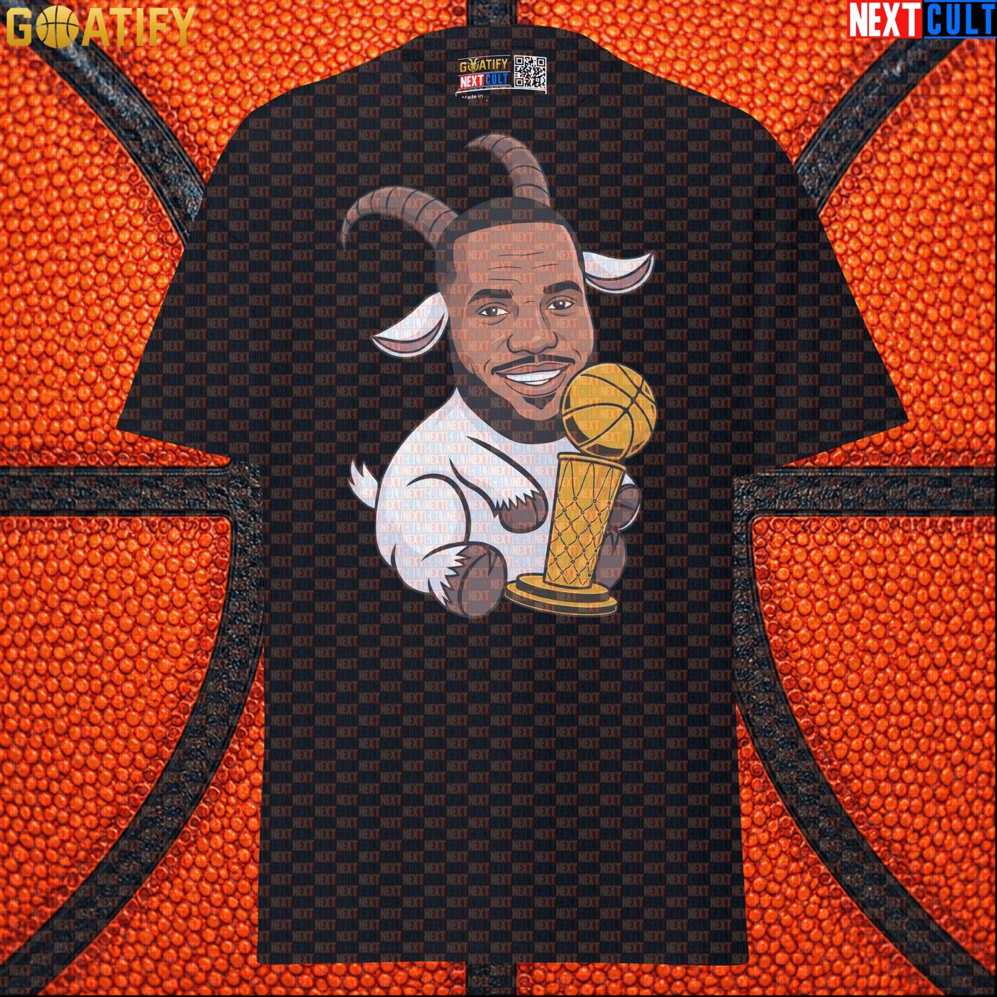 LeBron James T-Shirt – LeGOAT Champion Graphic Tee for NBA Fans and Basketball Gifts |  | ["Basketball", "Cleveland Cavaliers", "LeBron James", "Los Angeles Lakers", "Miami Heat", "NBA"]