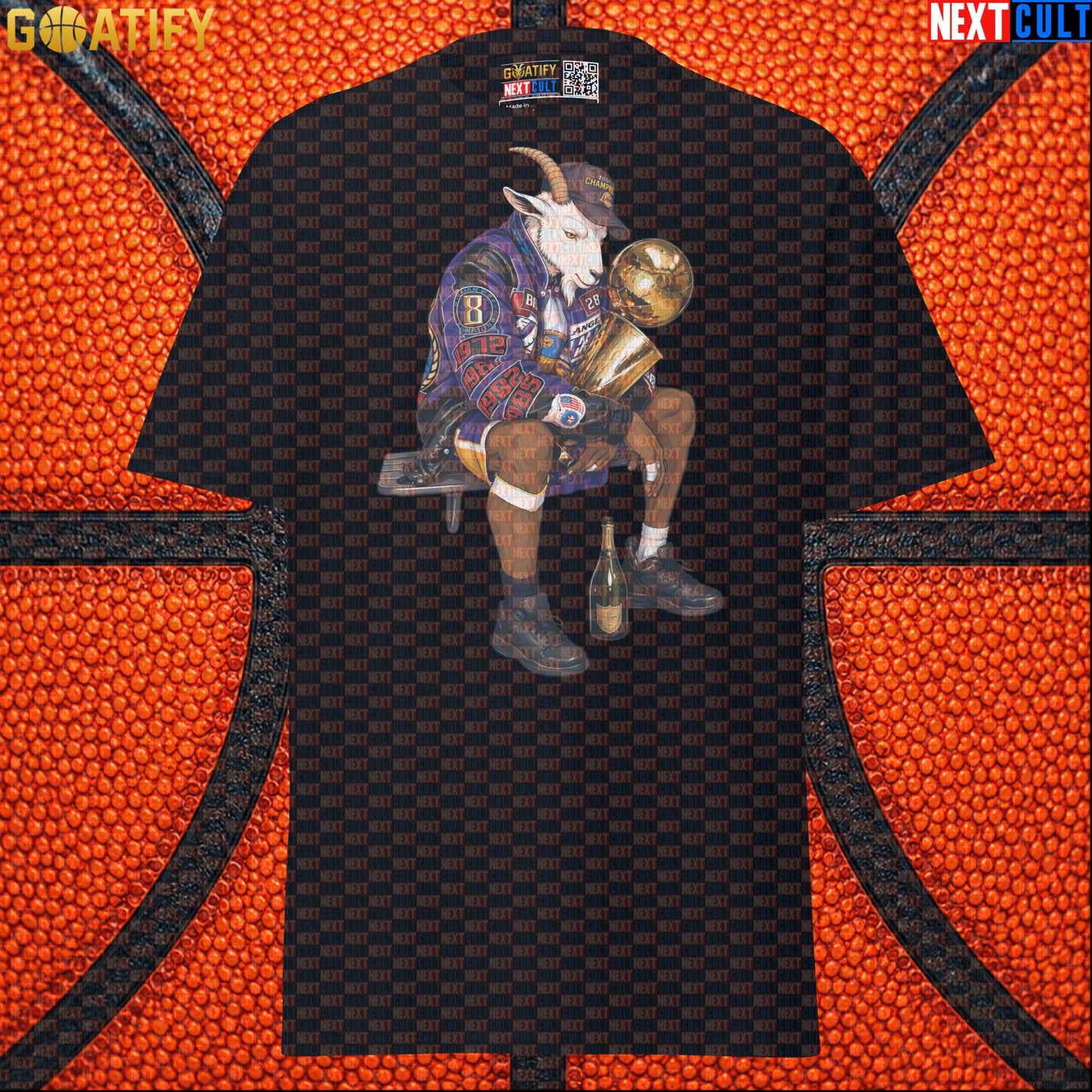Kobe Bryant T-Shirt – Kobe GOAT Trophy Graphic Tee for Lakers Fans and NBA Collectors |  | ["Basketball", "Kobe Bryant", "Los Angeles Lakers", "NBA"]