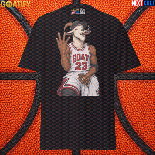 Michael Jordan T-Shirt – GOAT Cigar Celebration Graphic Tee for Chicago Bulls NBA Fans Black T-shirts Next Cult Brand
