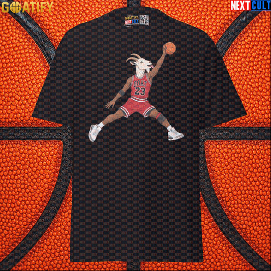 Michael Jordan T-Shirt – Free Throw Line Dunk GOAT Graphic Tee for Chicago Bulls Fans Black T-shirts Next Cult Brand