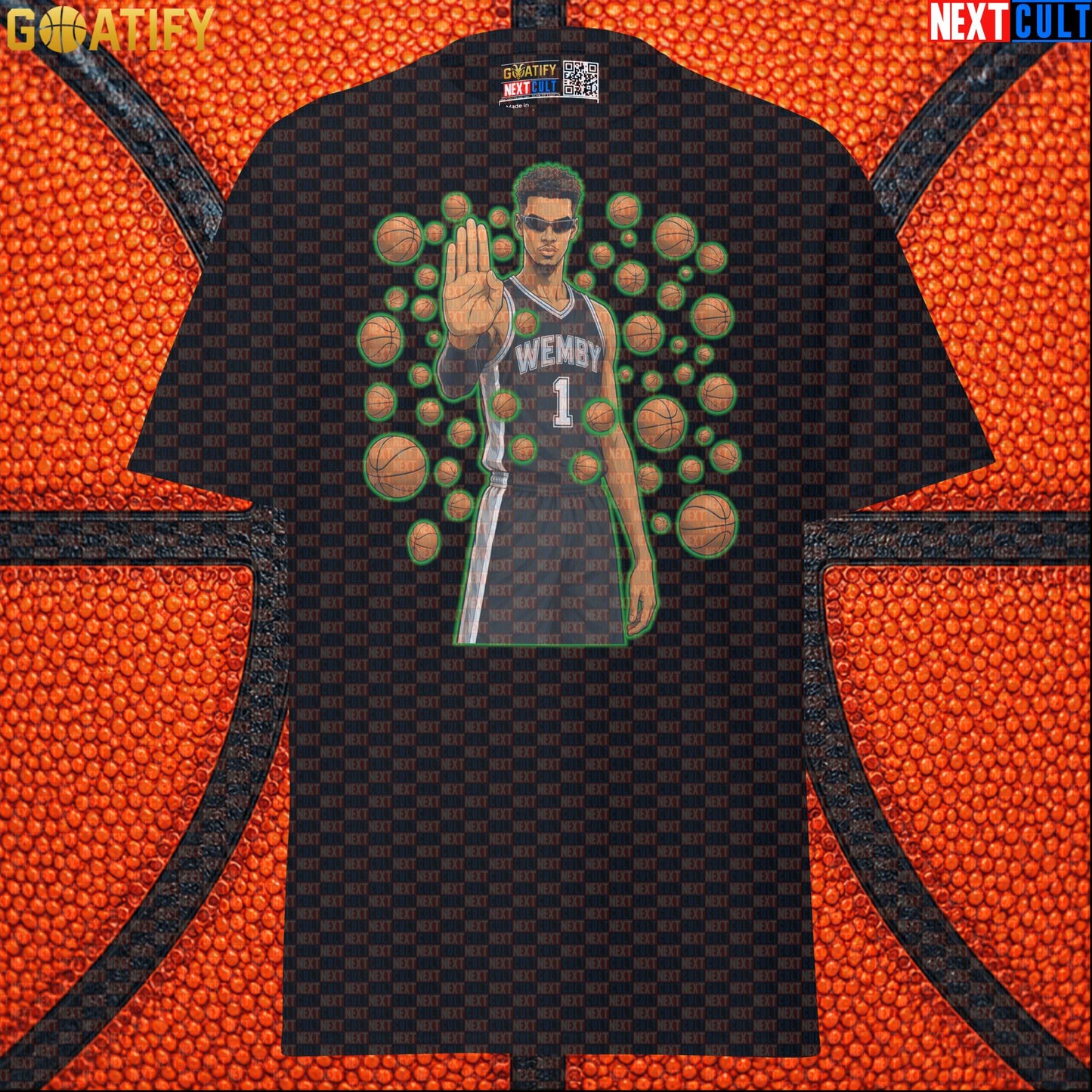 Victor Wembanyama T-Shirt – Wemby Matrix Stopper Graphic Tee Gift for Spurs Basketball Fans |  | ["Basketball", "France", "NBA", "San Antonio Spurs", "Victor Wembanyama"]