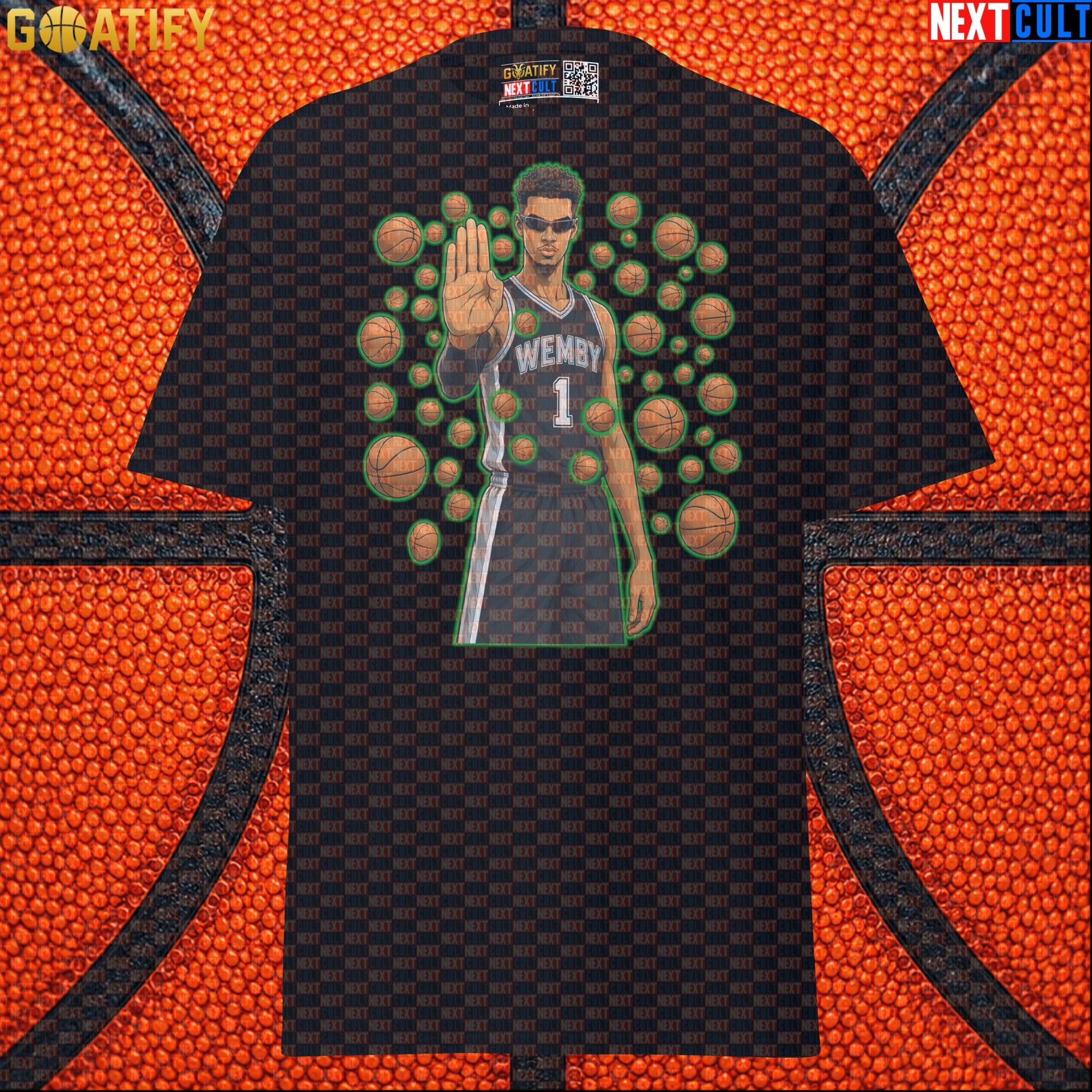 Victor Wembanyama T-Shirt – Wemby Matrix Stopper Graphic Tee Gift for Spurs Basketball Fans |  | ["Basketball", "France", "NBA", "San Antonio Spurs", "Victor Wembanyama"]