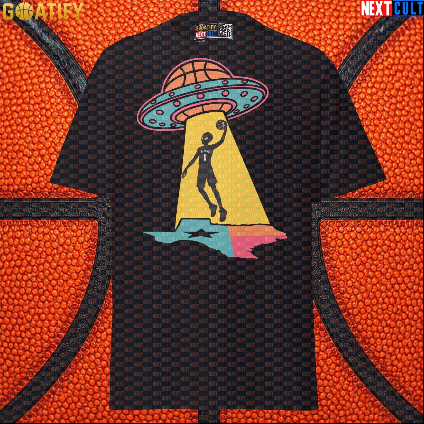 Basketball T-Shirt Alien Wemby UFO Abduction Graphic for Spurs Fans and Game Day Gifts |  | ["Basketball", "France", "NBA", "San Antonio Spurs", "Victor Wembanyama", "Wemby"]