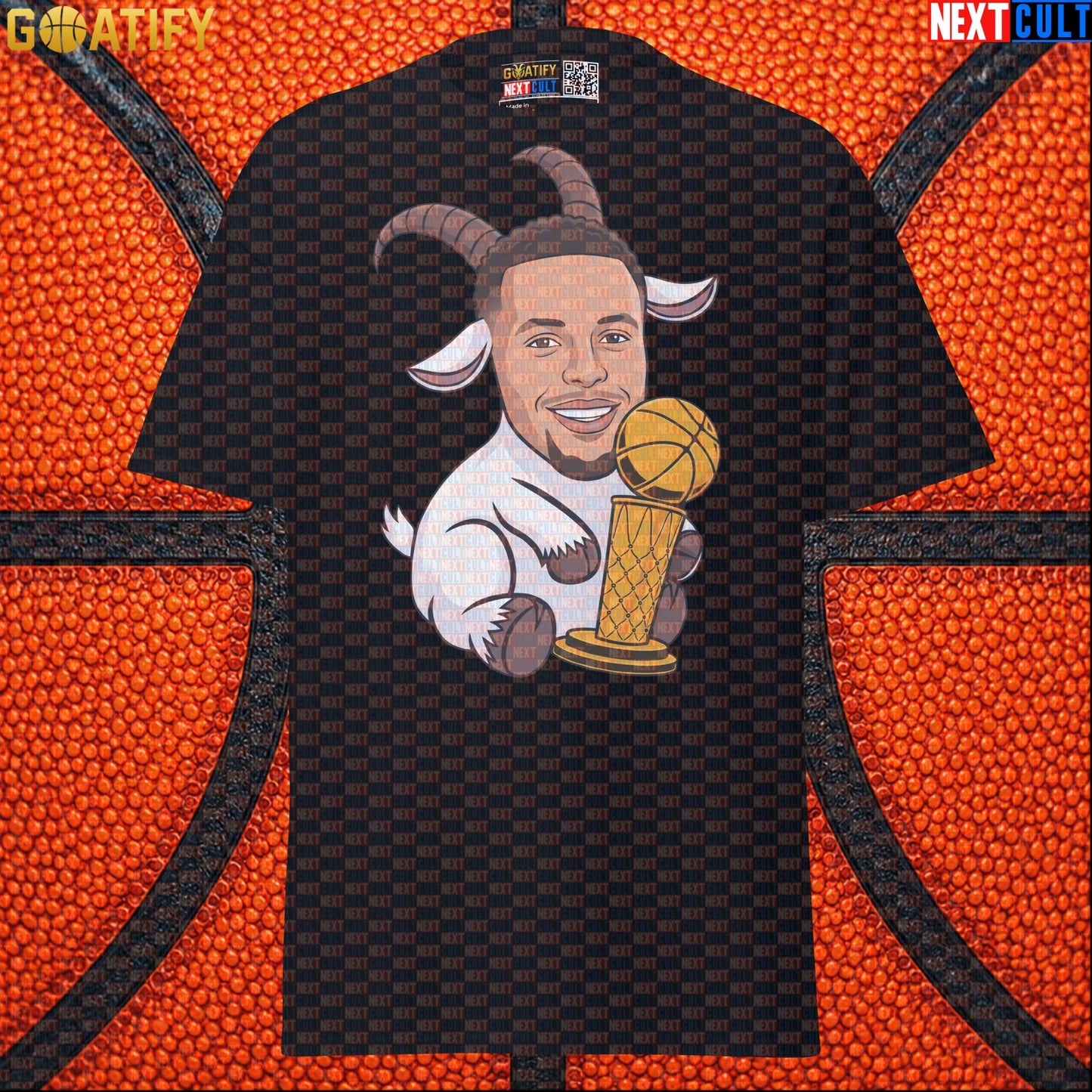 Basketball T-Shirt Stephen Curry GOAT Champion Graphic Tee for Warriors Fans & NBA Gifts |  | ["Basketball", "Golden State Warriors", "NBA", "Stephen Curry"]