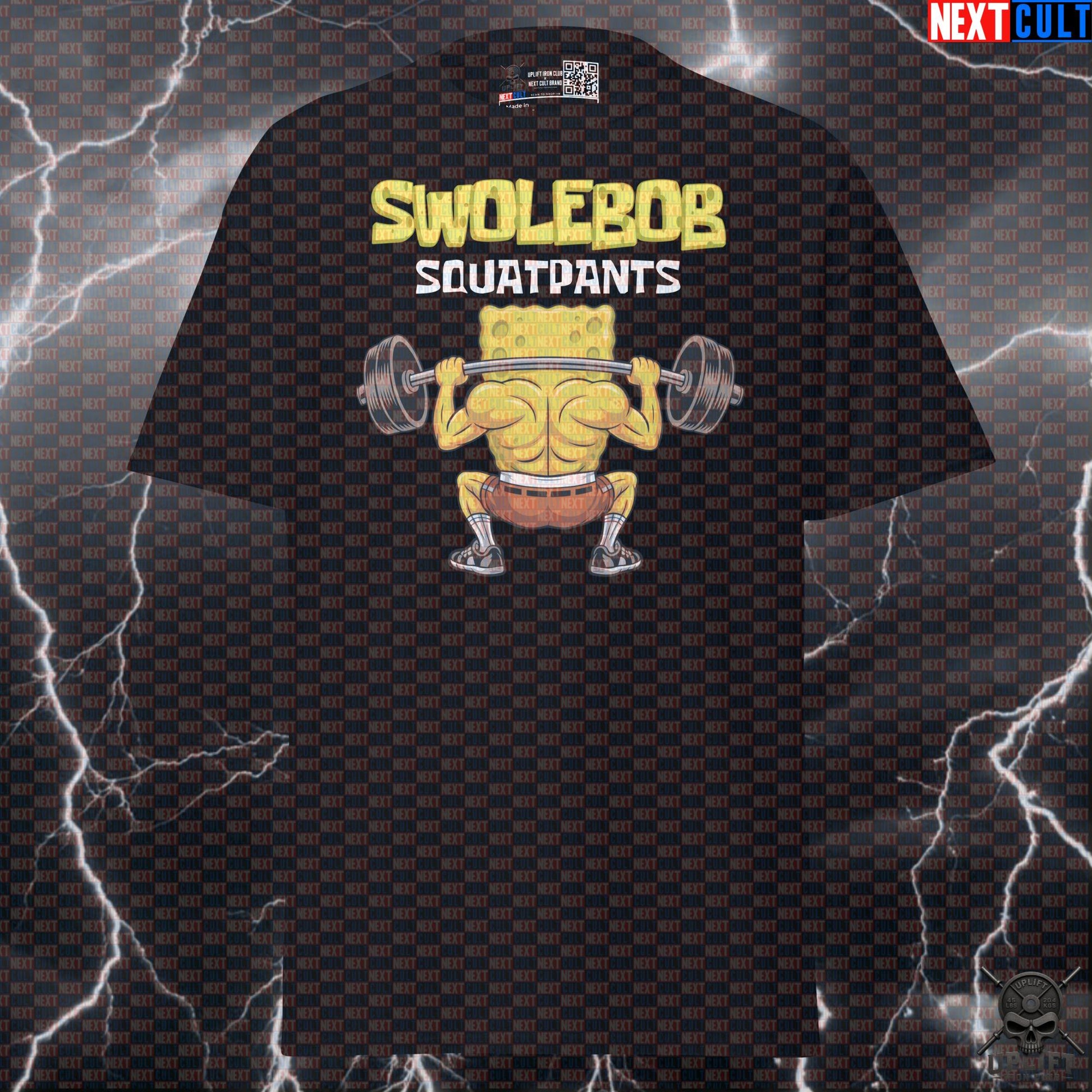 SwoleBob Squatpants Funny Gym T-Shirt - Leg Day Meme Tee for Lifters, Workout Pump Cover Top for Bodybuilding & Powerlifting T-shirts Next Cult Brand