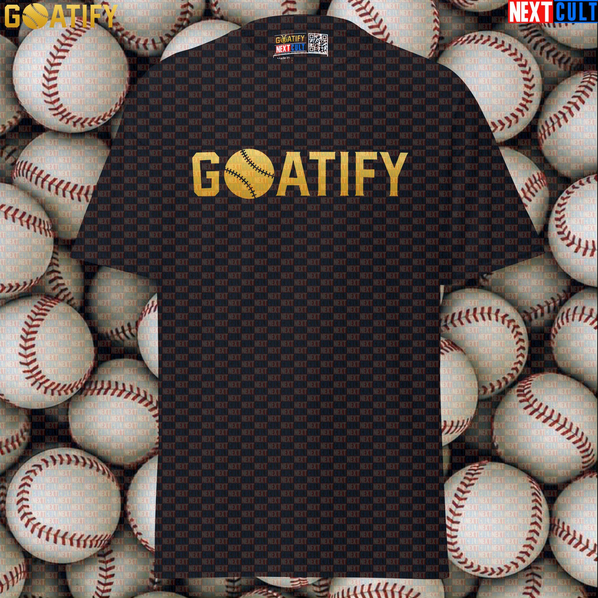 T-Shirt GOATIFY Baseball GOAT Graphic Tee for MLB Fans Greatest of All Time Sports Gift | T-shirts | ["Baseball", "MLB", "NCB"]