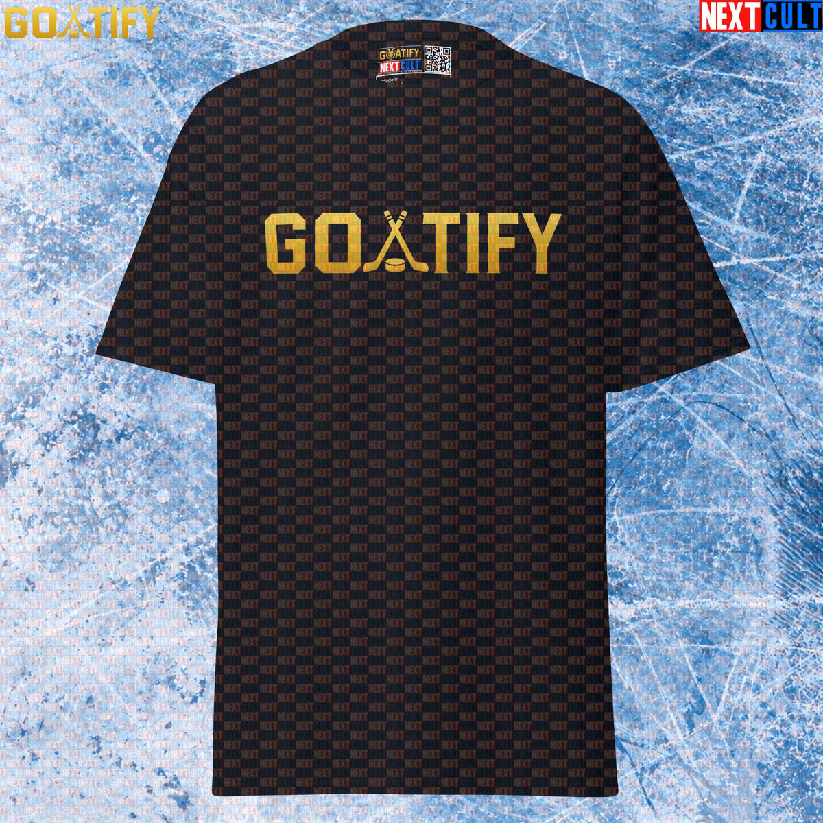 Hockey GOAT T-Shirt GOATIFY Gold Logo Graphic Tee for NHL Fans & Ice Hockey Gifts | T-shirts | ["Hockey", "NCB", "NHL"]