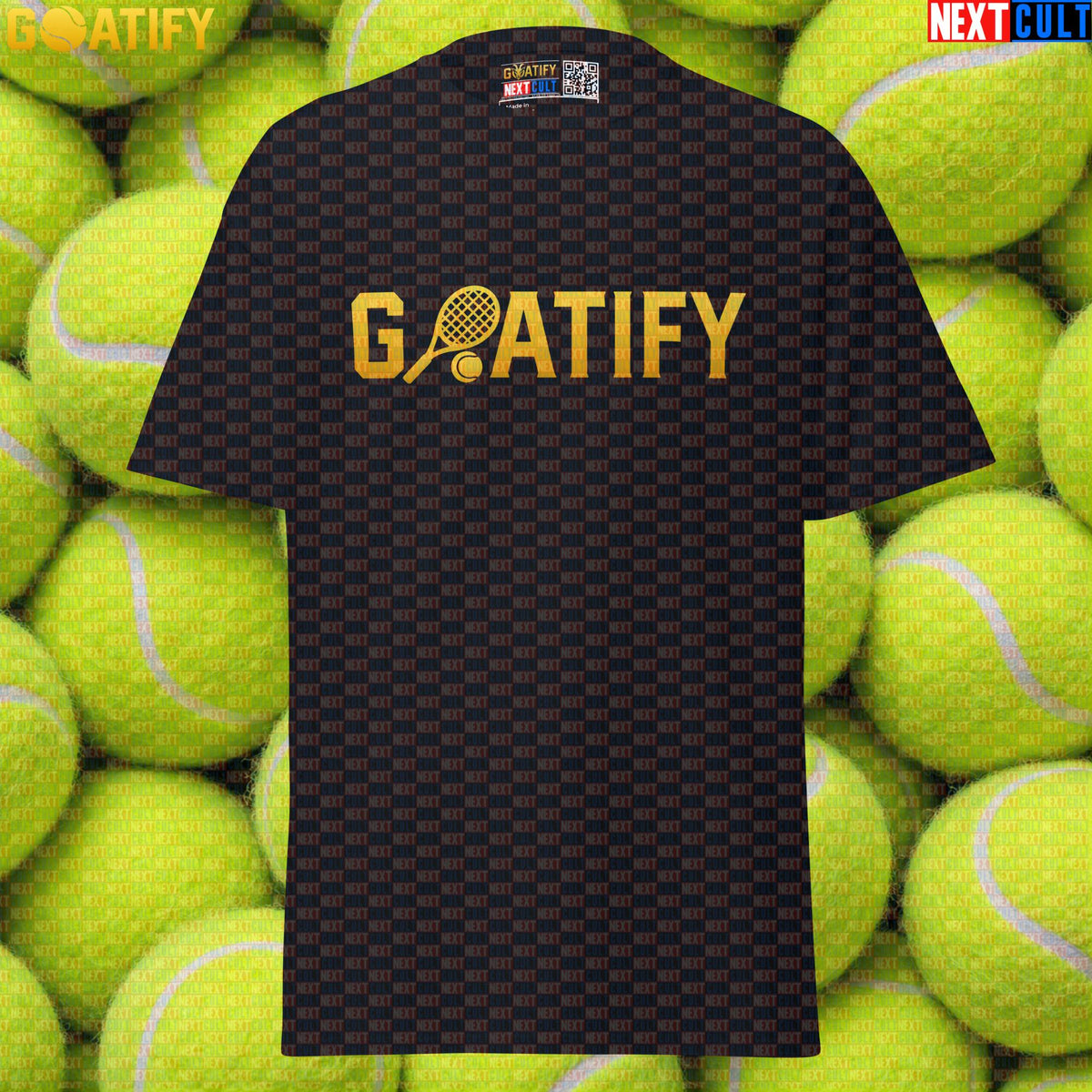 Tennis GOAT T-Shirt Golden Racket & Ball Graphic for Players, Fans & Gifts | GOATIFY | T-shirts | ["NCB", "Tennis"]