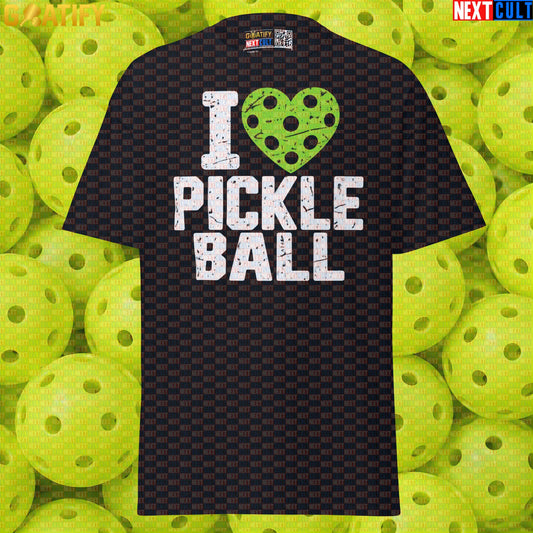 Pickleball T-Shirt I Love Pickleball Retro Heart Graphic for Players, Fans & Gifts | T-shirts | ["NCB", "Pickleball"]