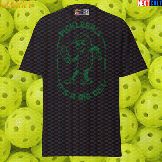 Pickleball T-Shirt It's a Big Dill Retro Pickle Joke Graphic for Players & Sports Fans | T-shirts | ["NCB", "Pickleball"]