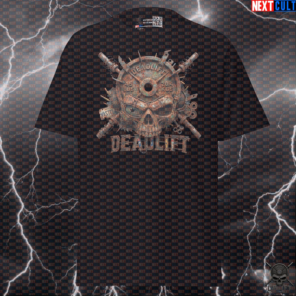 Deadlift T-Shirt Post-Apocalyptic Skull Graphic for Lifters, Hardcore Leg Day Gym Shirt T-shirts Next Cult Brand