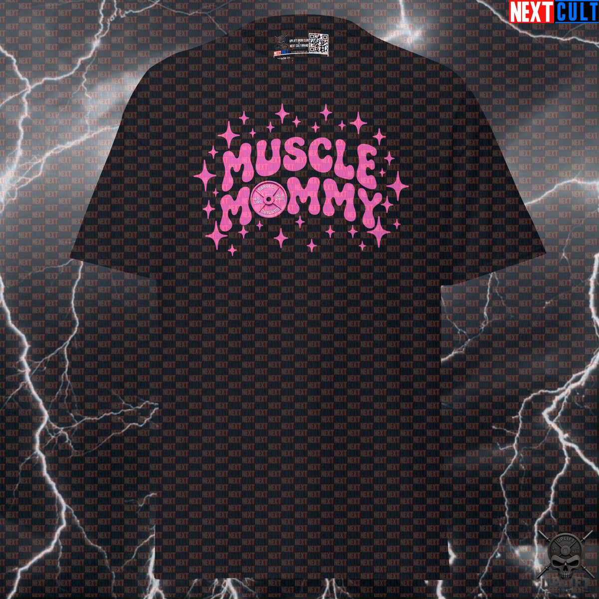 Muscle Mommy T-Shirt Pink Gym Graphic for Women, Female Lifters & Strength Training | T-shirts | ["Bodybuilding", "Fitness", "Gym", "Gym Girl", "Muscle Mommy", "NCB", "Powerlifting", "Pump Cover", "Workout"]