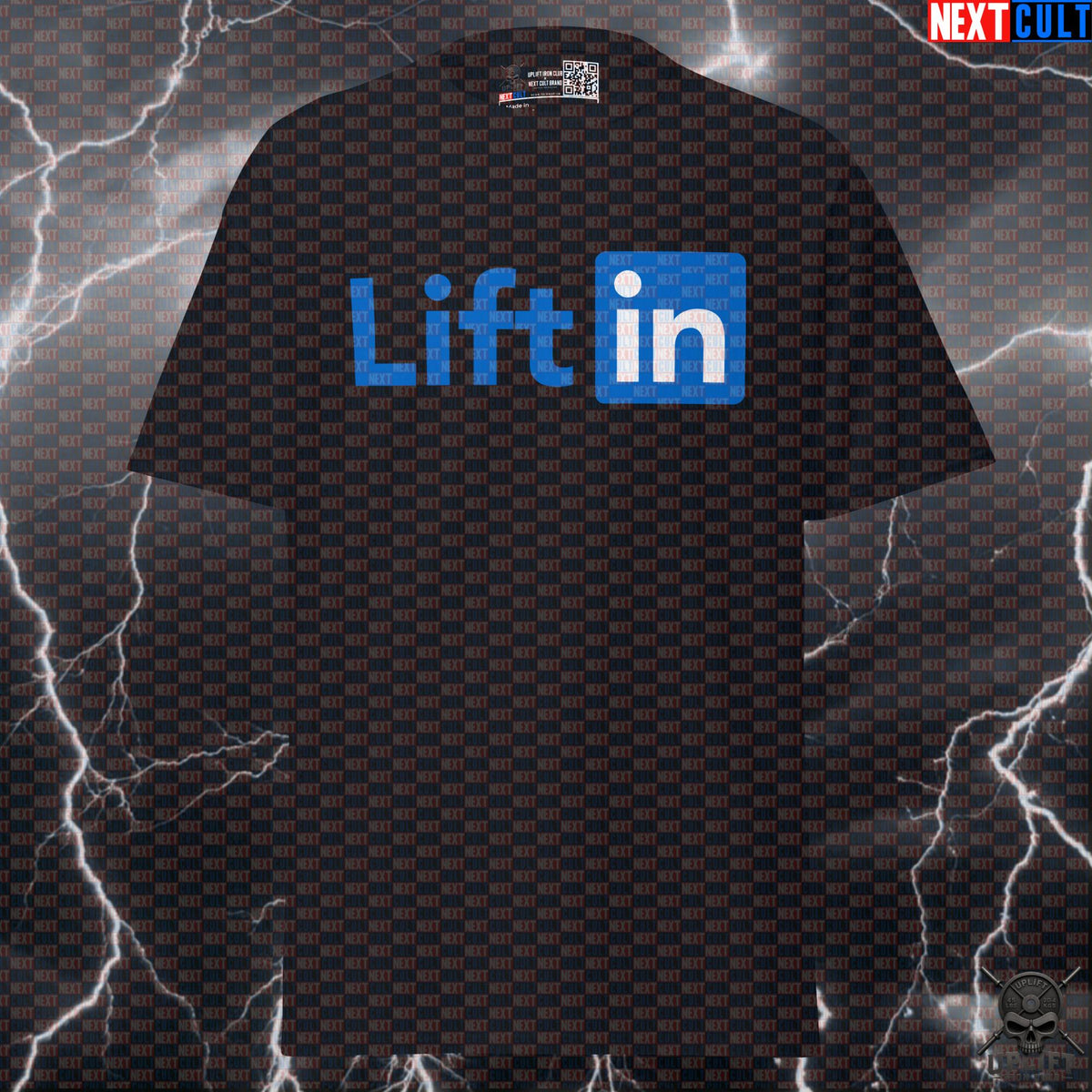 LiftIn T-Shirt Social Network Gym Parody for Lifters, Bodybuilders & Workout Fans | T-shirts | ["Bodybuilding", "Fitness", "Gym", "NCB", "Powerlifting", "Pump Cover", "Workout"]