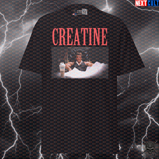 Creatine T-Shirt Scarface Gym Parody for Lifters, Bodybuilders, Movie Buffs & Gym Bros T-shirts Next Cult Brand